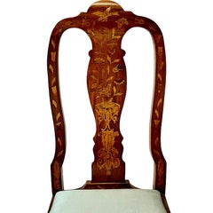 Paire de chaises d'appoint en marqueterie de style hollandais du XIXe siècle