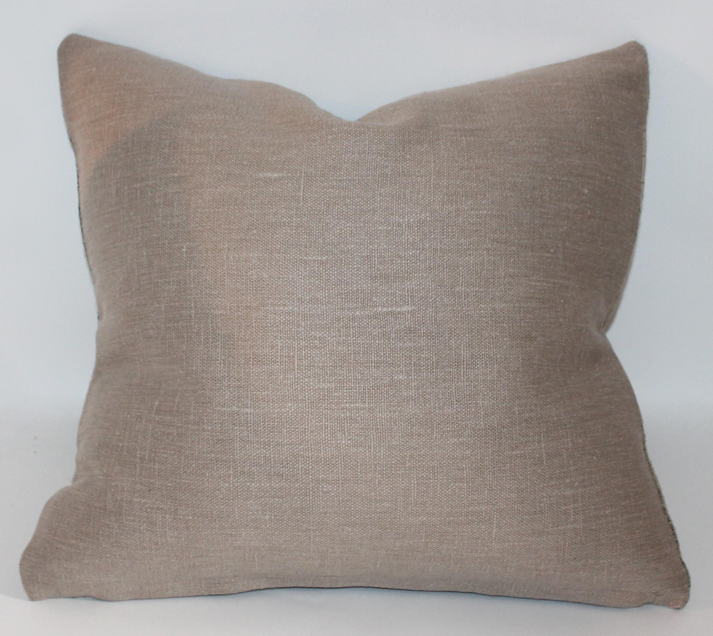 20th Century Pair of 19th Century Early Linen Pillows