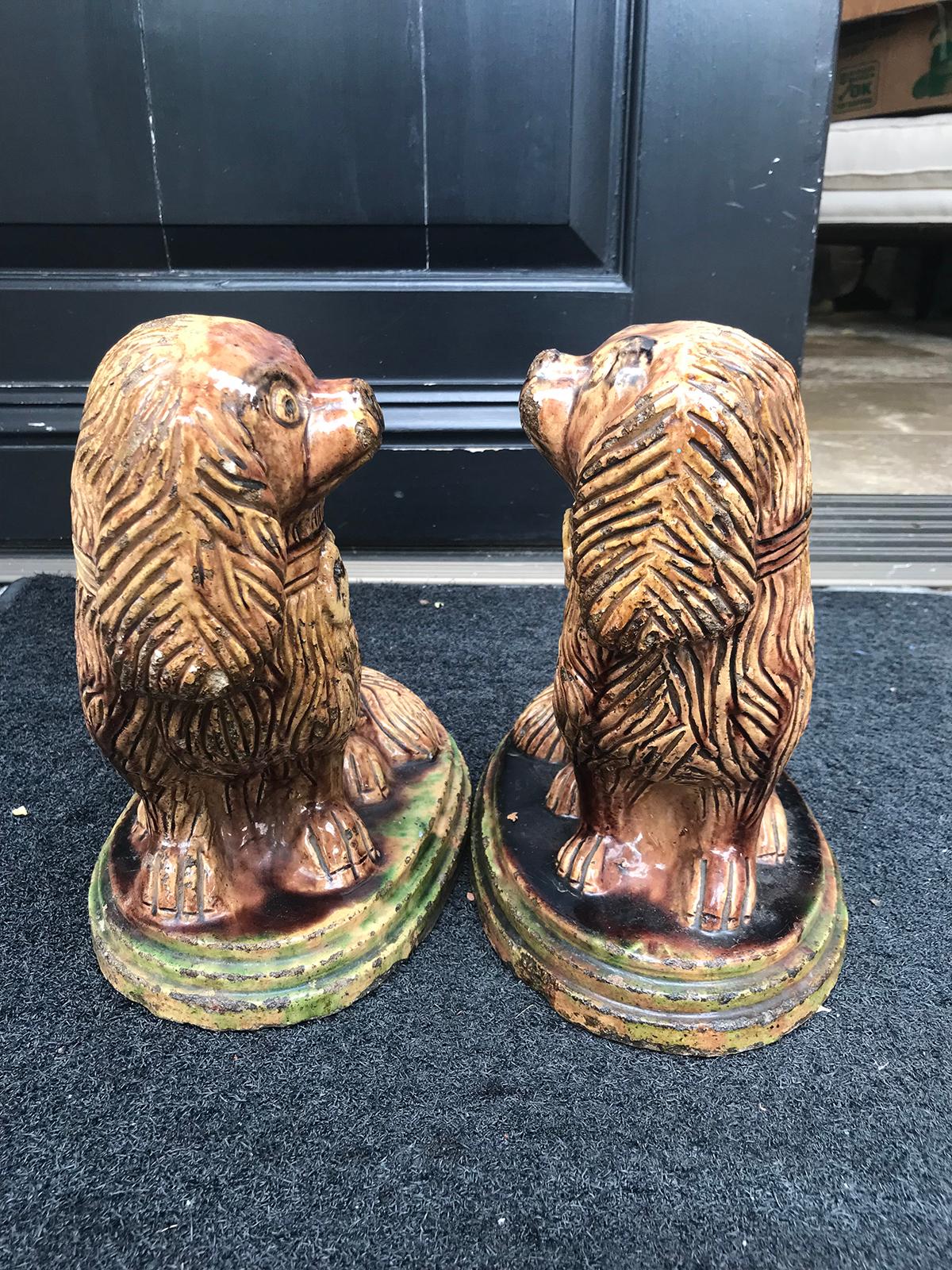 Pair of 19th Century Earthenware Spaniels 7