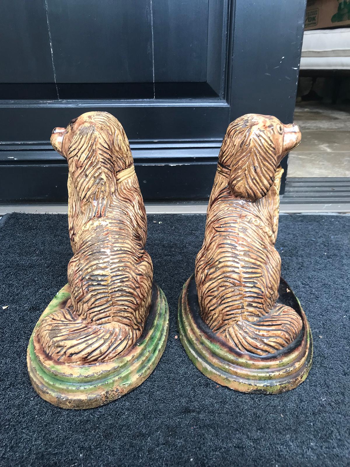 Pair of 19th Century Earthenware Spaniels 8
