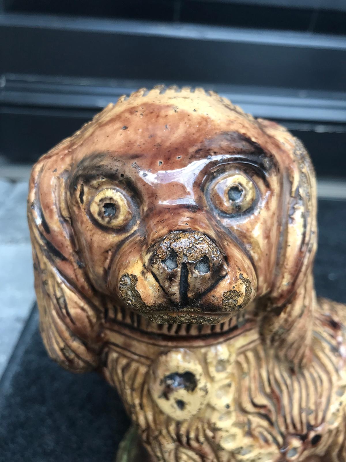 Pair of 19th Century Earthenware Spaniels 3