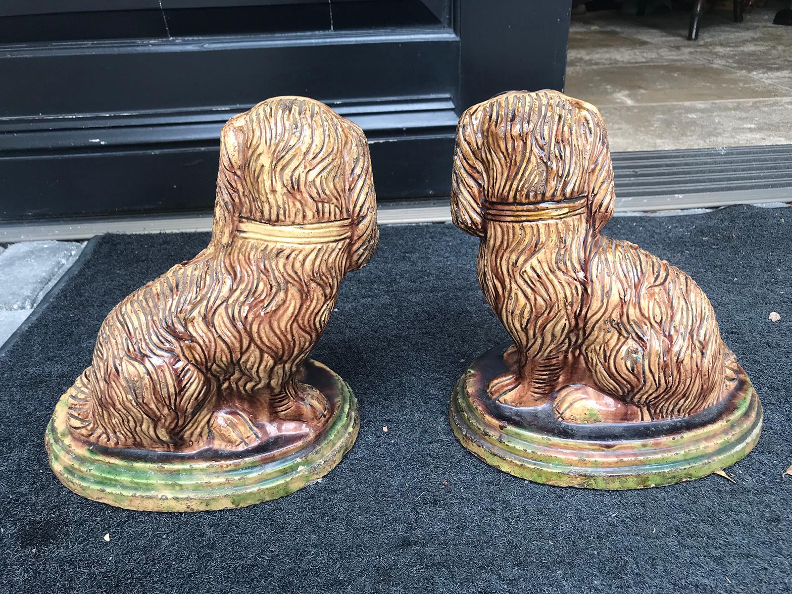 Pair of 19th Century Earthenware Spaniels 6