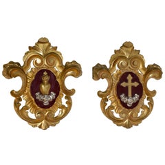 Pair of 19th Century Ecclesiastical Plaques