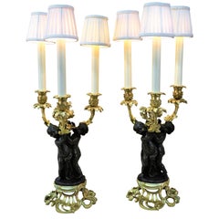 Pair of 19th Century Electrified Candelabras