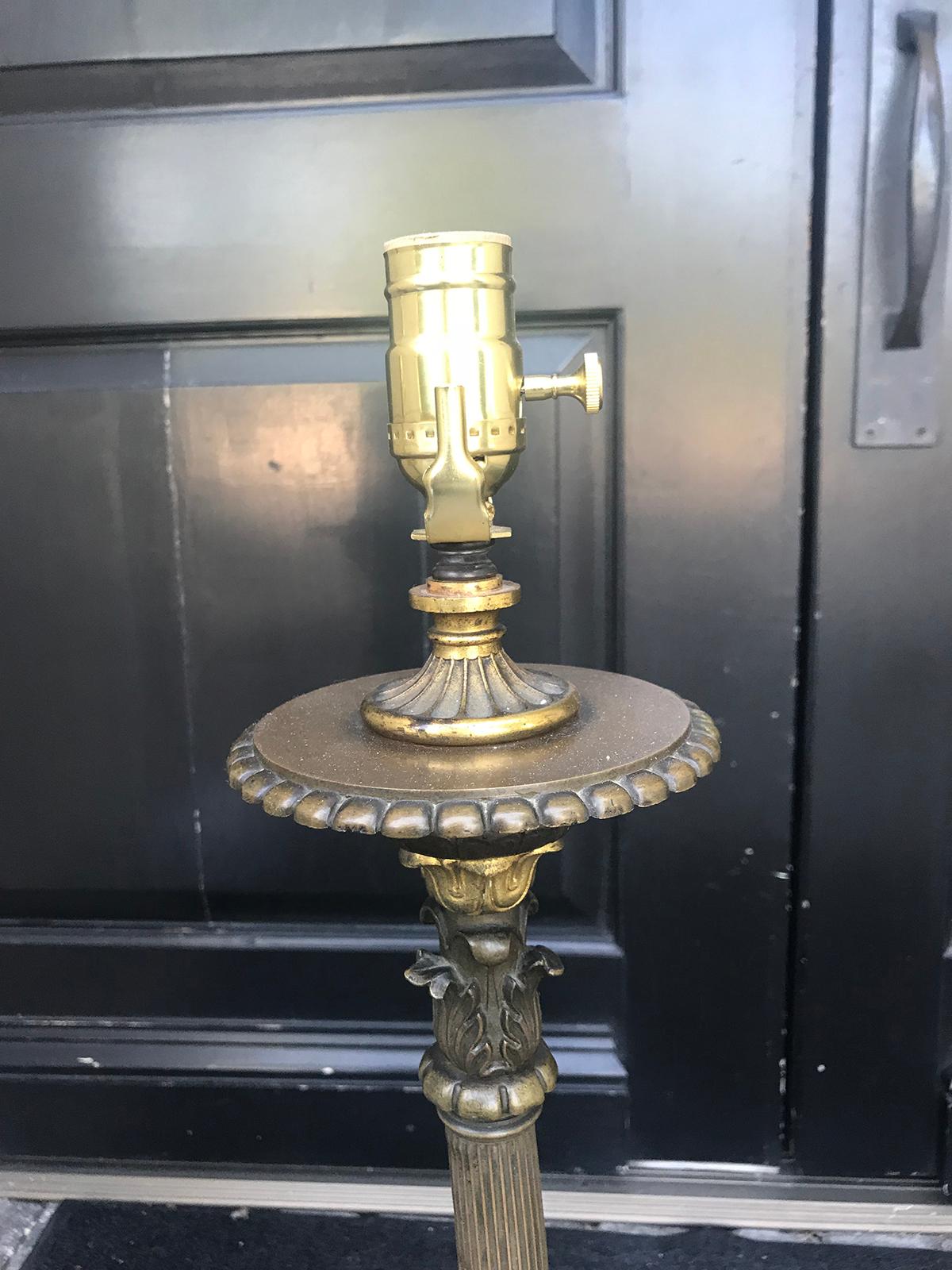 Pair of 19th Century Empire Candlesticks as Lamps 7
