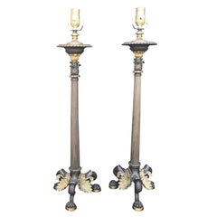 Pair of 19th Century Empire Candlesticks as Lamps
