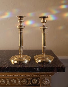 Pair of 19th Century Empire Candlesticks