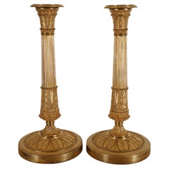 Paire de chandeliers Empire du 19ème siècle