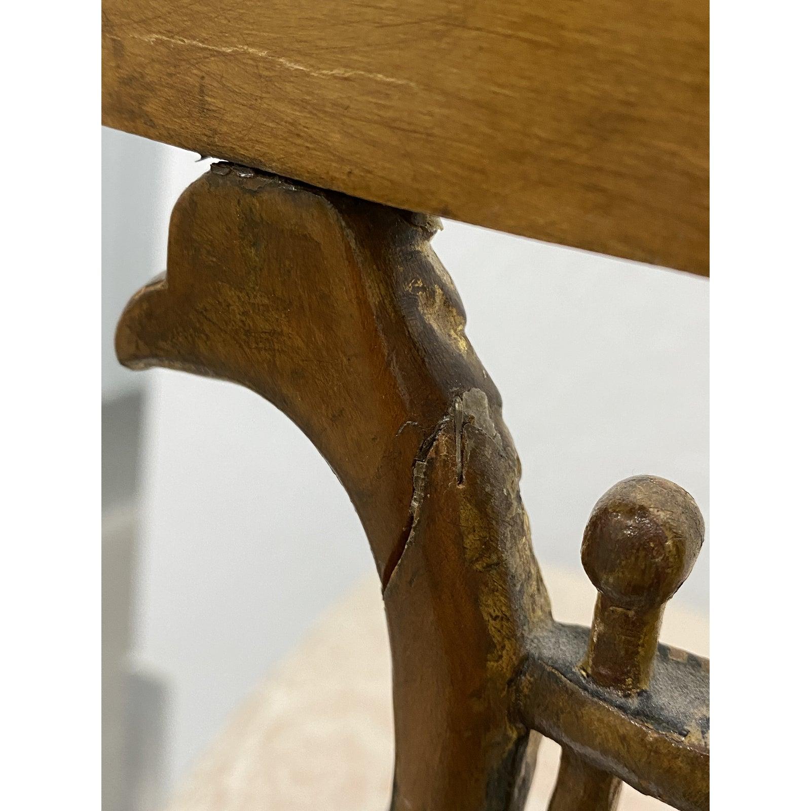 XIXe siècle Paire de chaises de salle à manger Empire à dossier en lyre du 19e siècle en vente