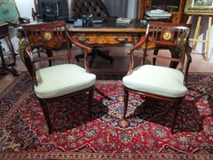 Pair of Late 18th Century Directoire Mahogany Armchairs RESTORED