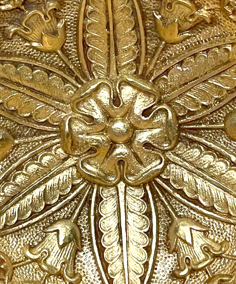 Paire D'embrasses De Rideaux Style Louis XV Rocaille En Bronze Doré - Déco Classique