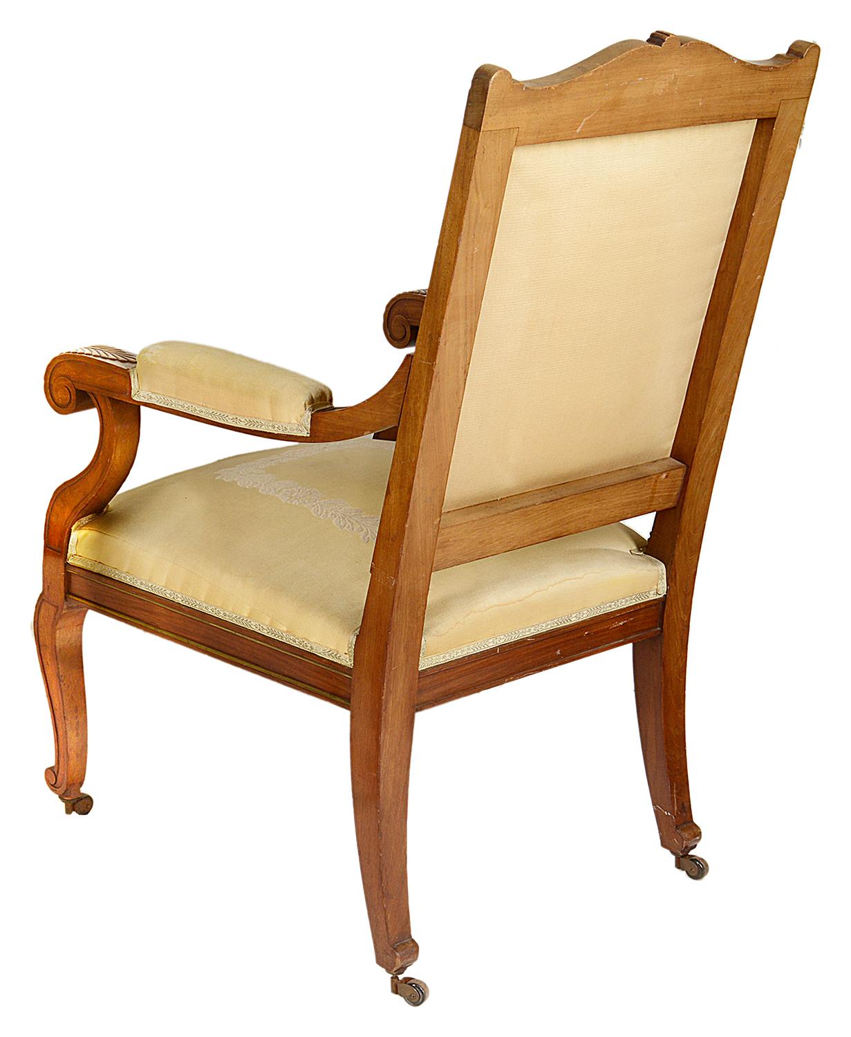 Paar Sessel im Empire-Stil des 19. Jahrhunderts im Angebot 3