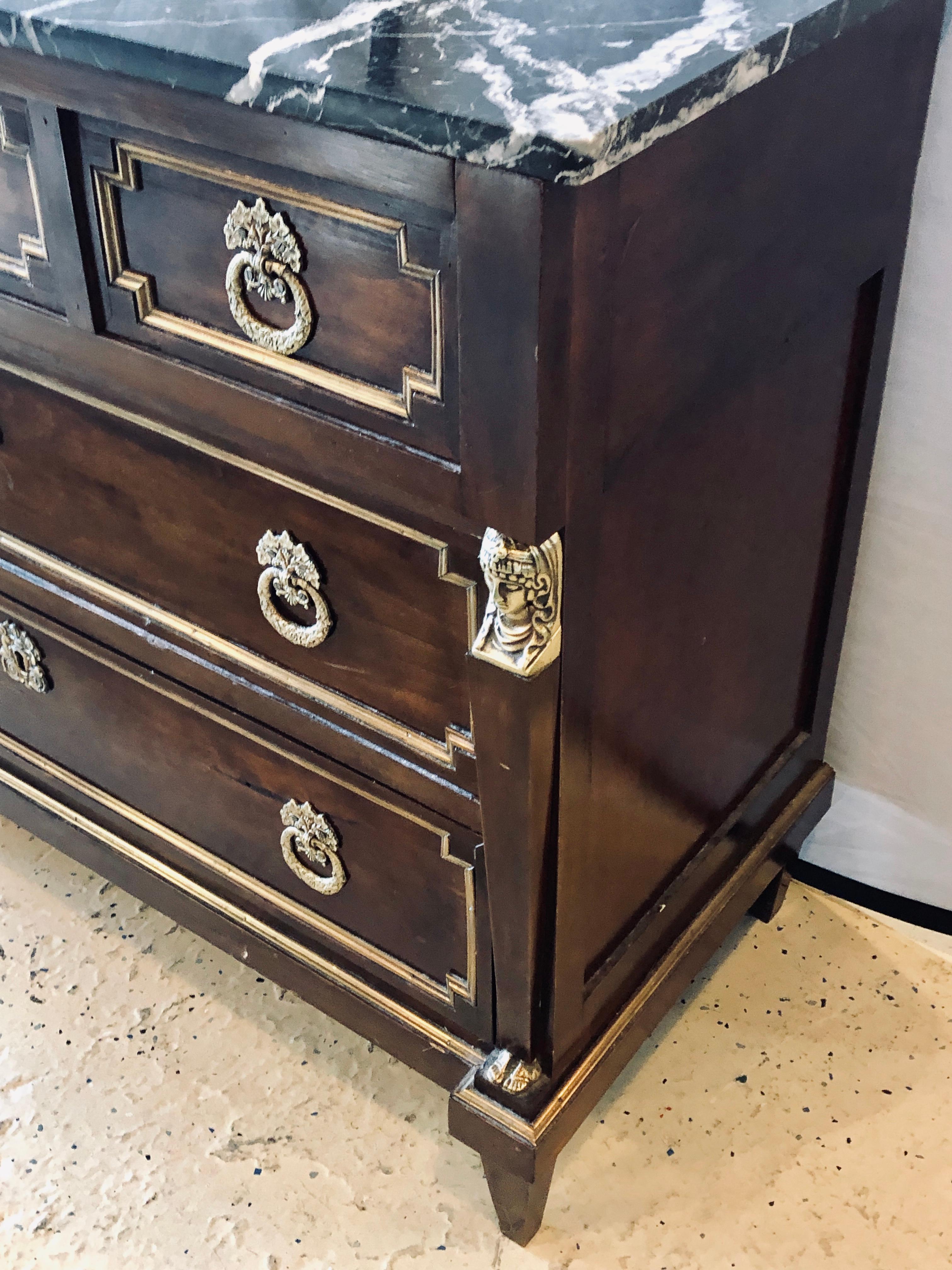 Pair of 19th Century Empire Style Commodes or Nightstands 4