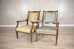 Pair of 19th-Century English Armchairs in Sheraton Style
