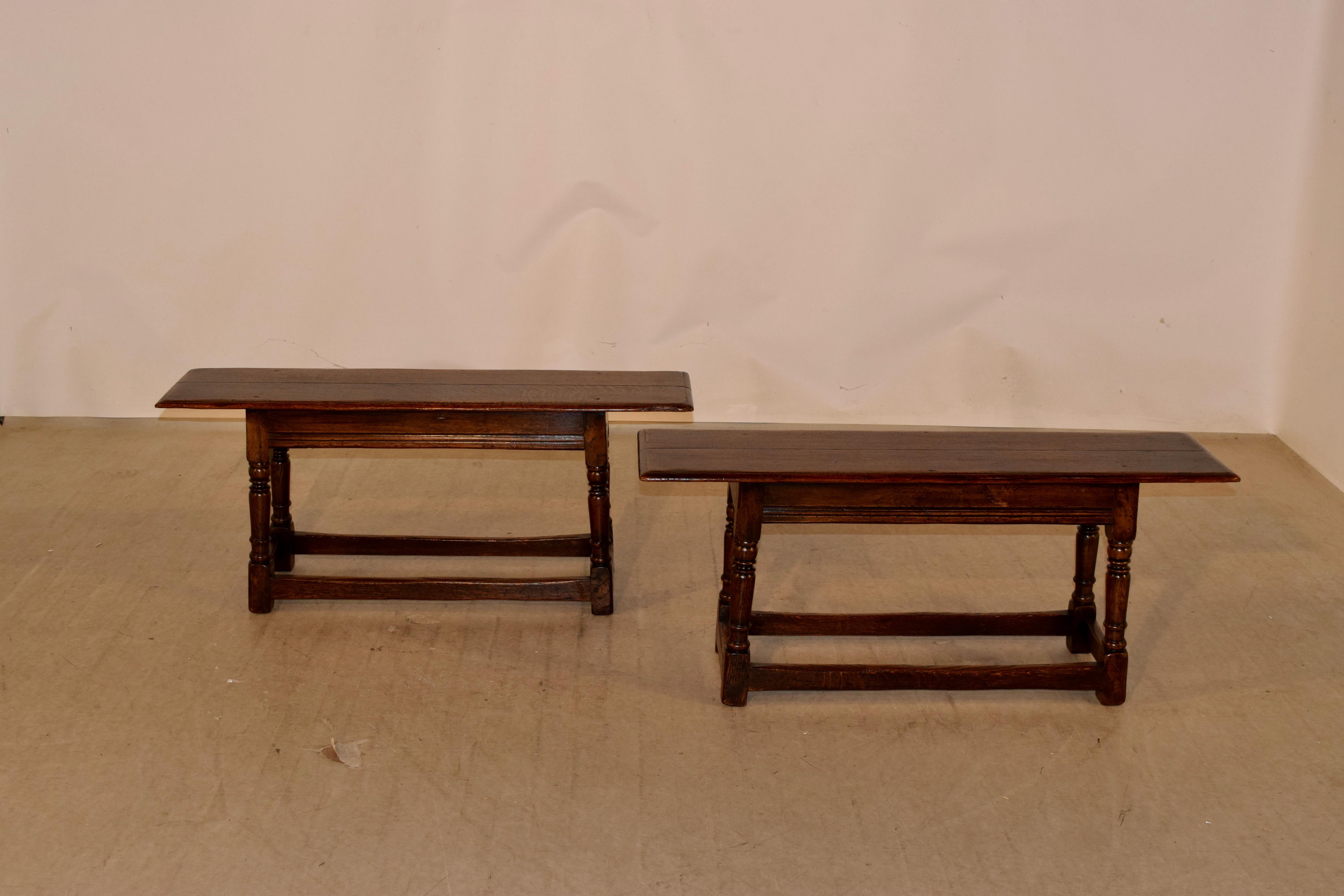 Pair of 19th Century English Benches In Good Condition In High Point, NC