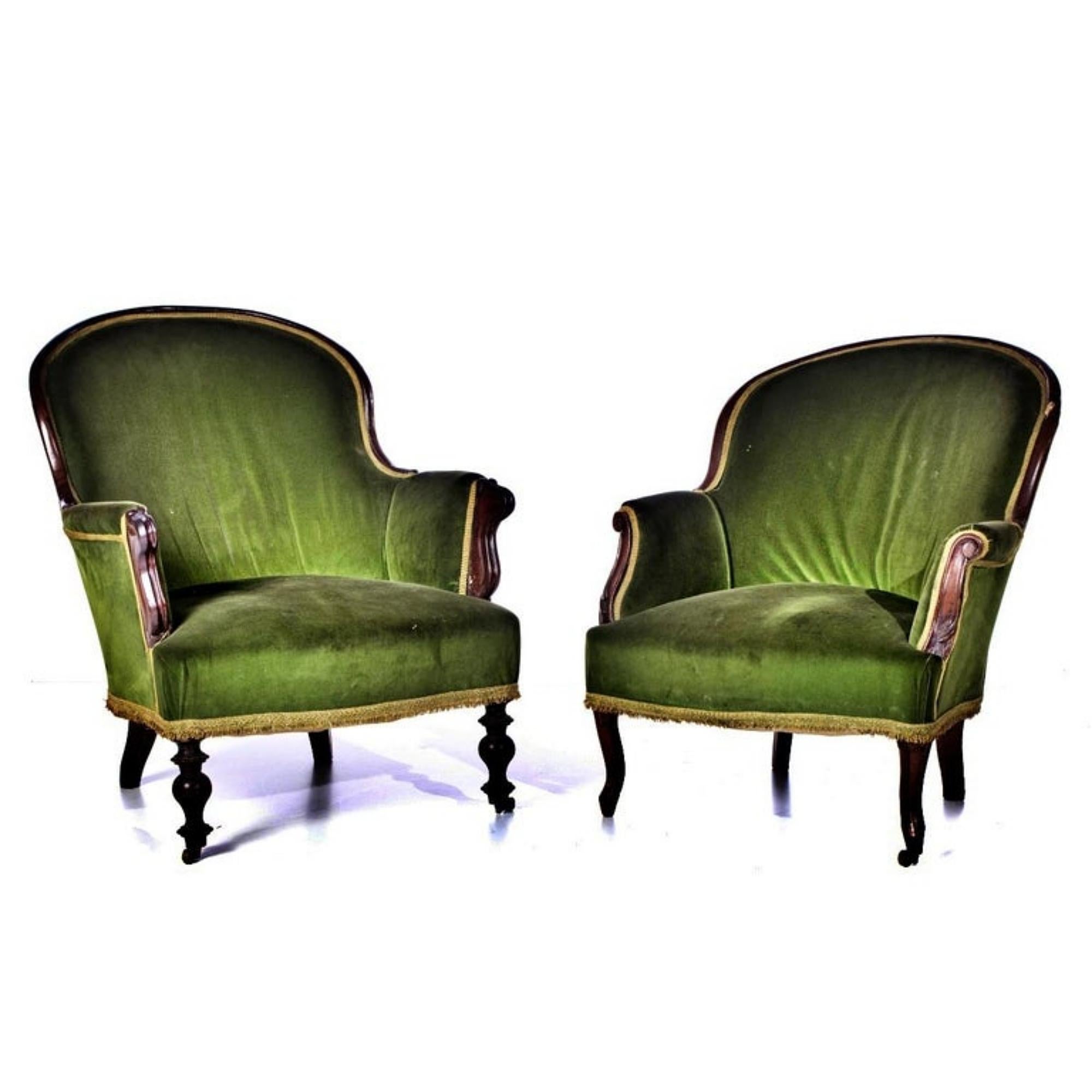 Pair of 19th Century English Bergeres For Sale 7