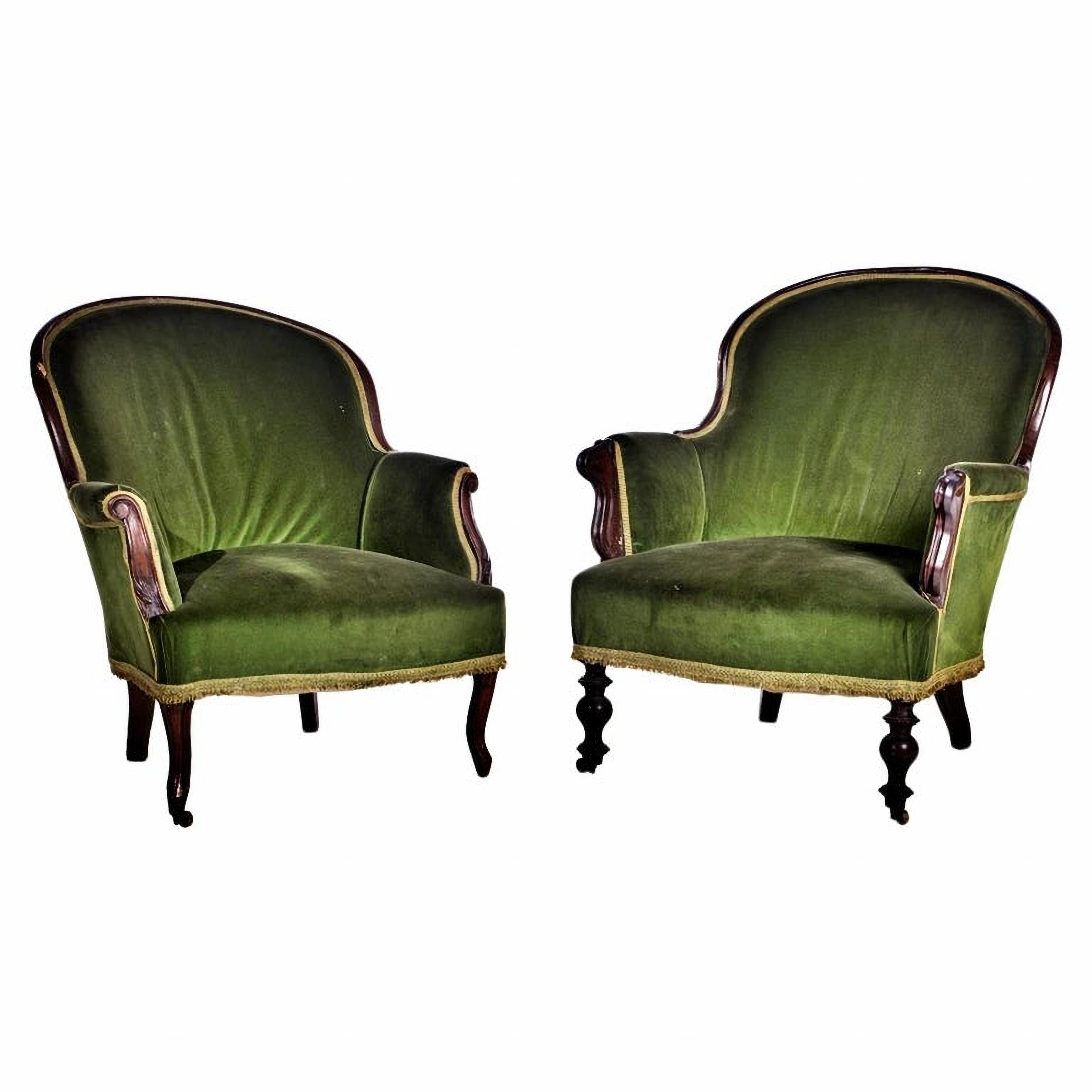 Pair of 19th Century English Bergeres For Sale 8