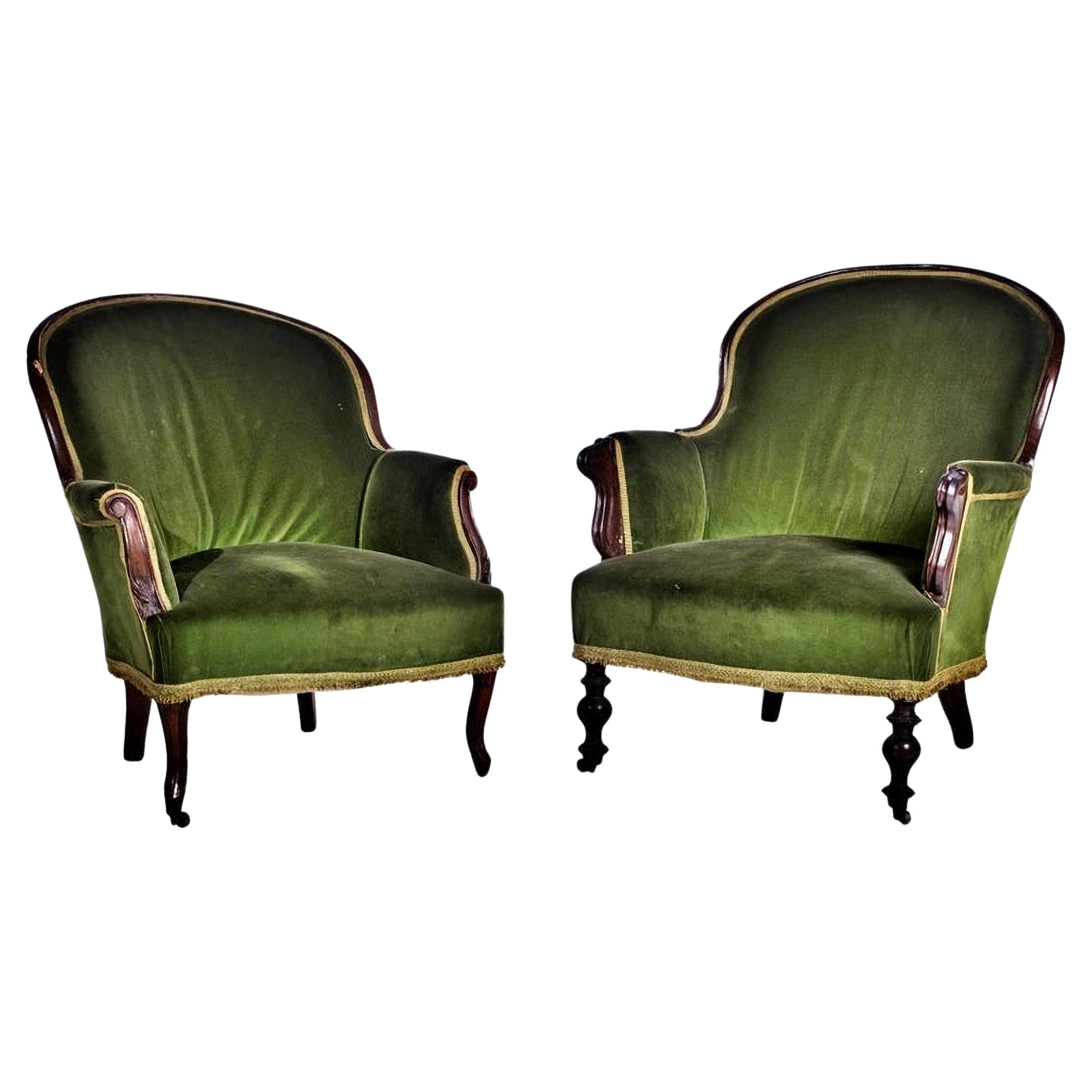 Pair of 19th Century English Bergeres For Sale