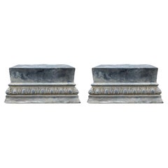 Pair of 19th Century English Bluestone Capitals Pair of 19th Century English Bluestone Capitals