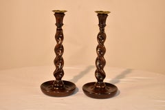 Pair of 19th Century English Candlesticks