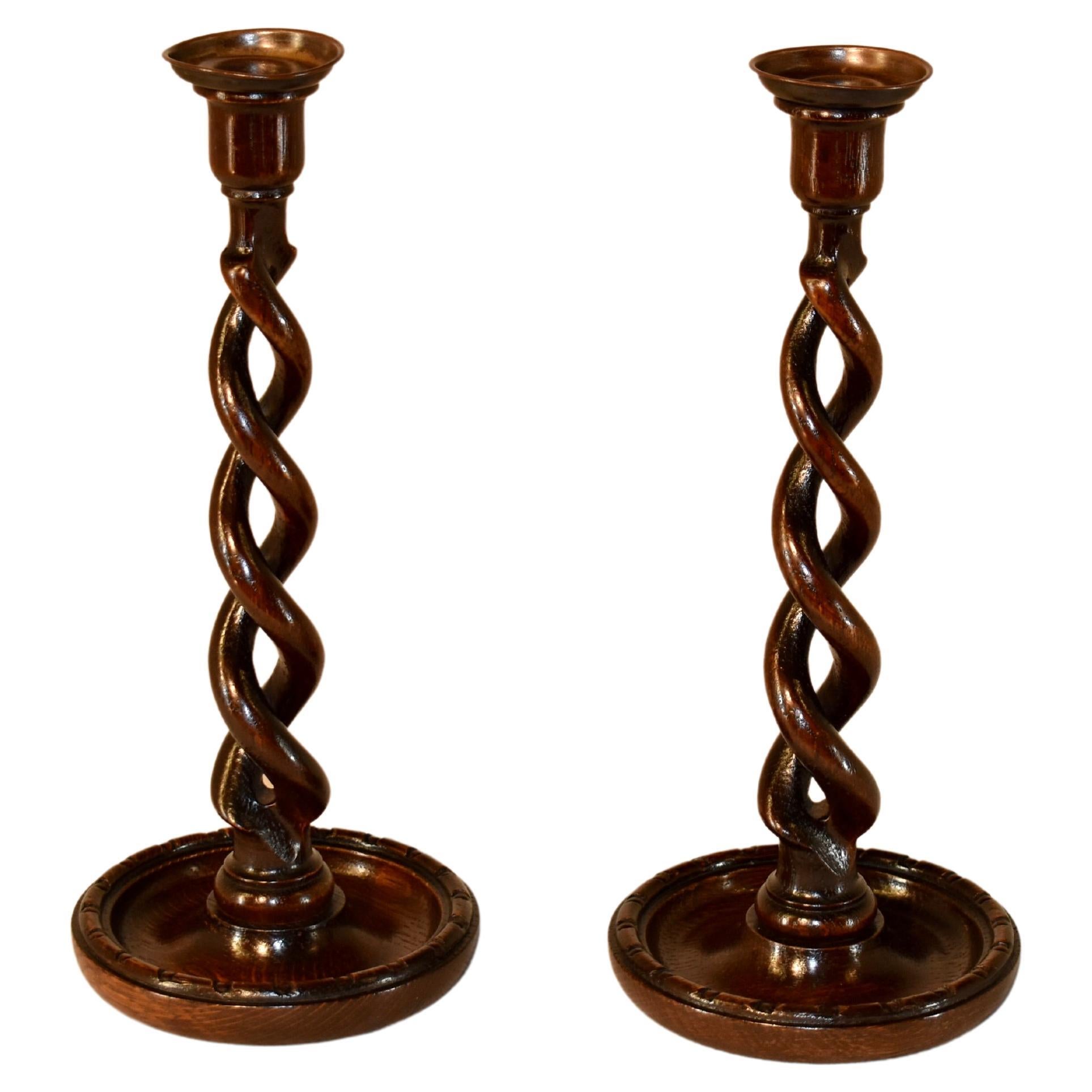 Pair of 19th Century English Candlesticks For Sale