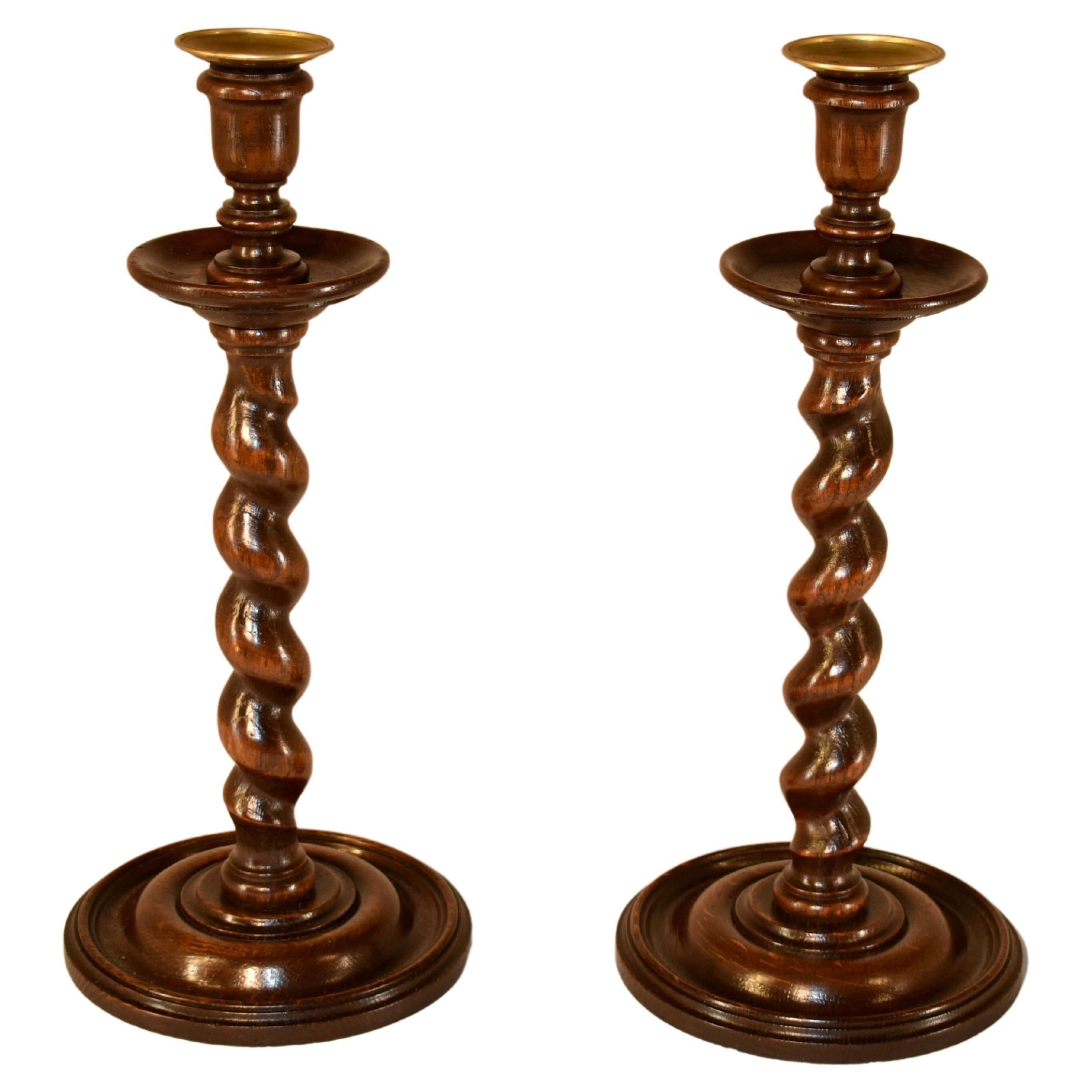 Pair of 19th Century English Candlesticks