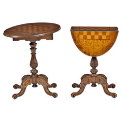 PAIR OF 19th Century ENGLISH FOLDING GAMING TABLES