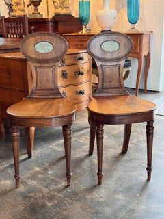 Pair of 19th Century English Hall Chairs