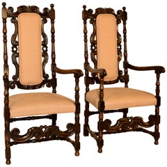 Pair of 19th Century English Hall Chairs