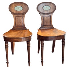 Pair of 19th Century English Hall Chairs