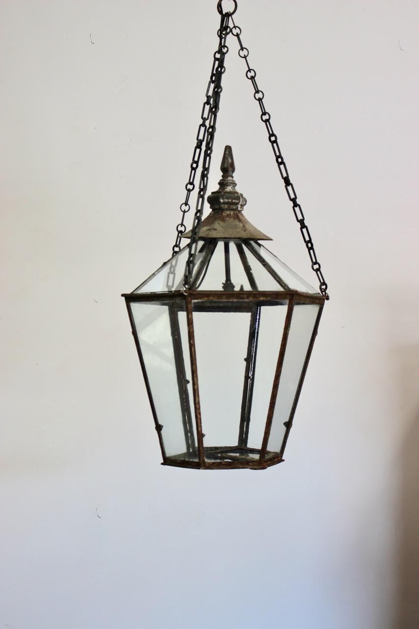 Pair of 19th Century English Hexagonal Lanterns In Good Condition In Gloucestershire, GB