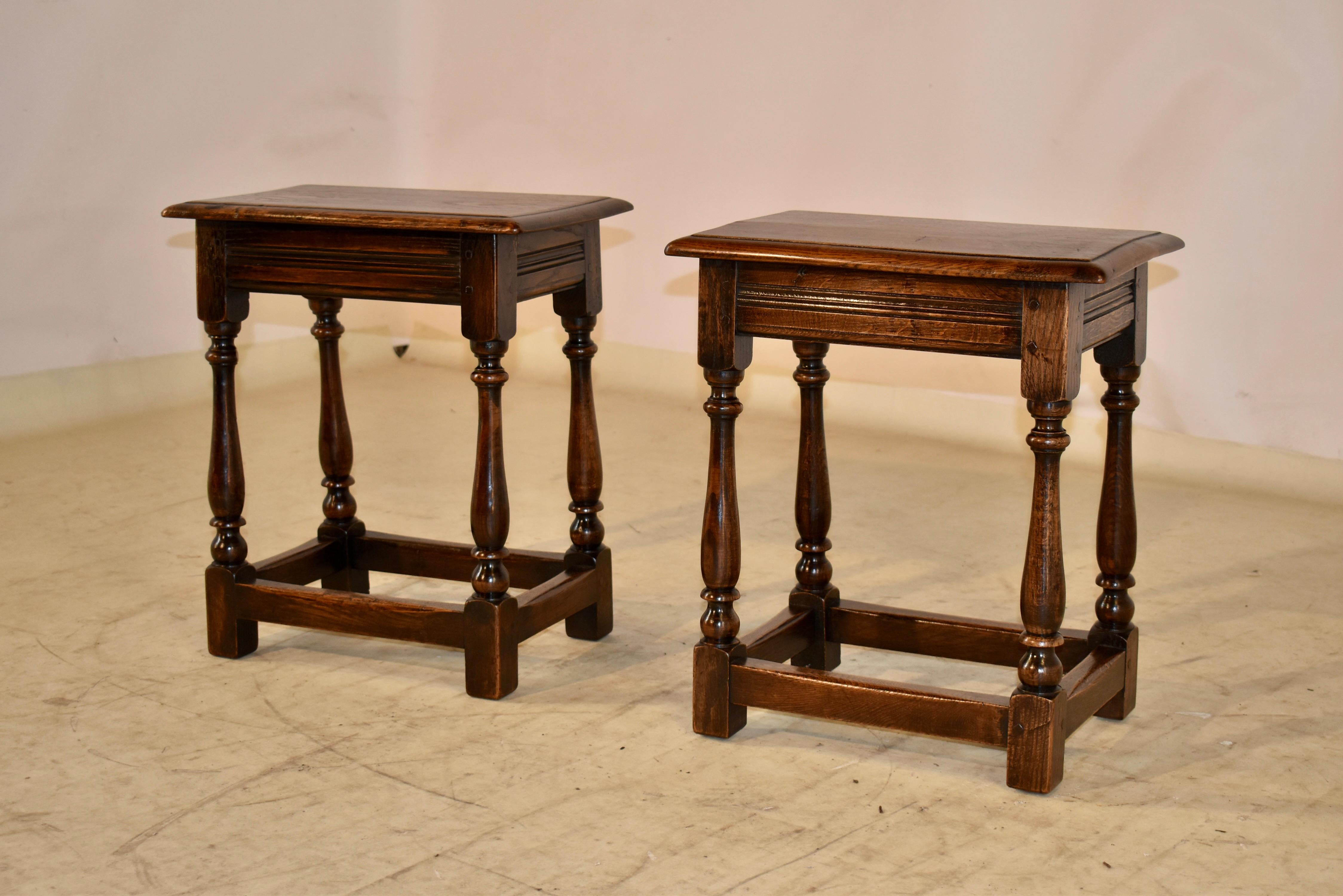 Victorian Pair of 19th Century English Joint Stools