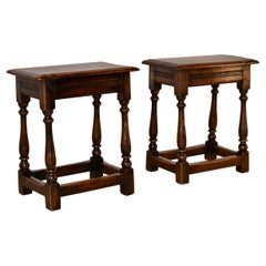 Antique Pair of 19th Century English Joint Stools