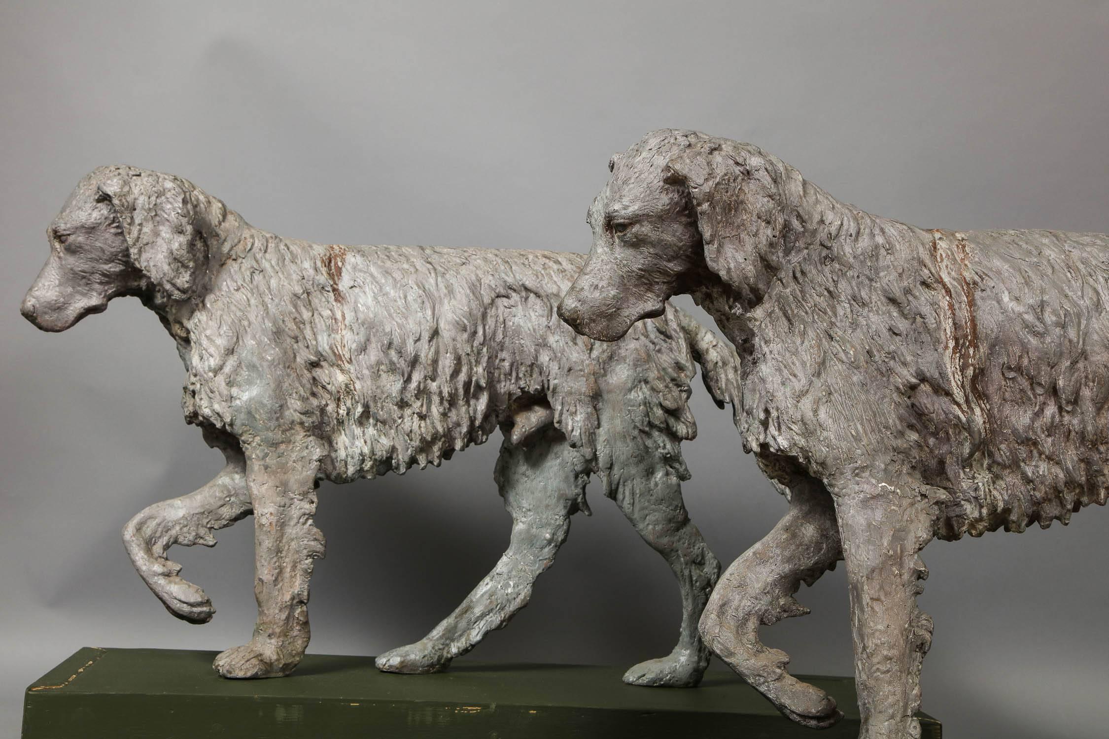 Pair of 19th Century English Lead Dogs For Sale 8