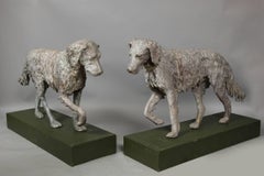 Coppia di cani da guinzaglio inglesi del XIX secolo