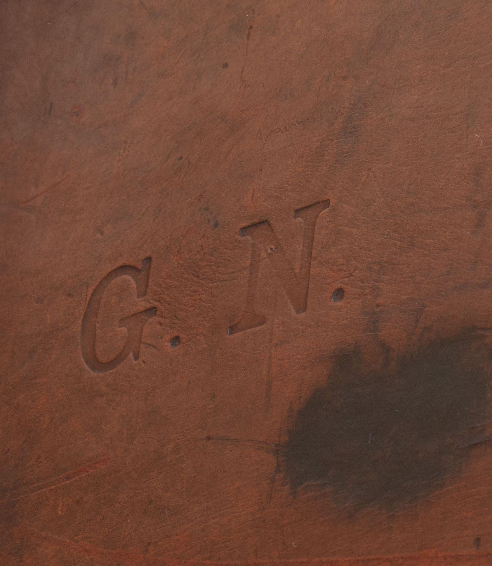 Pair of 19th Century English Leather Trunks For Sale 3