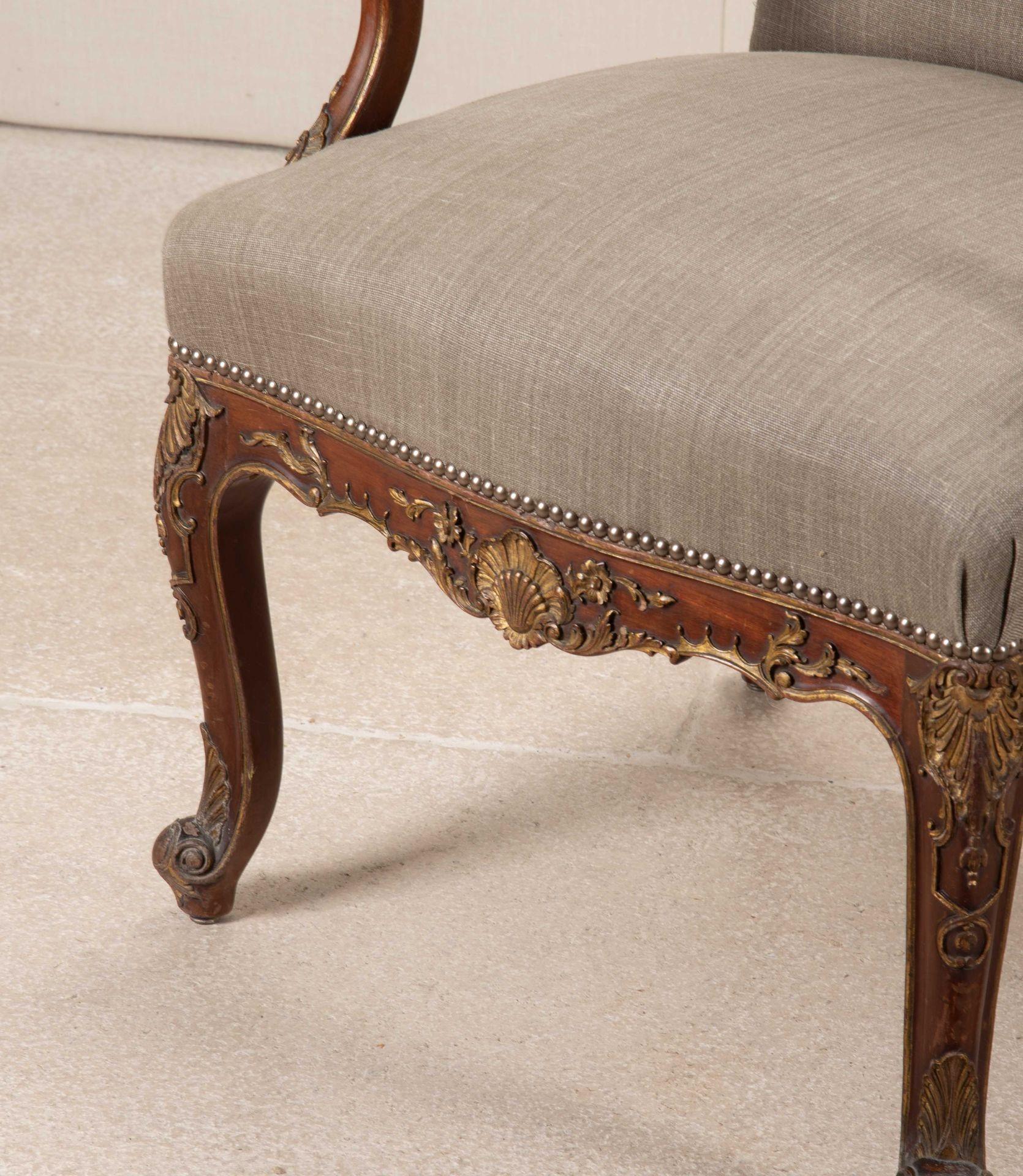 Ein Paar offene Sessel aus englischem Mahagoni des 19. im Angebot 3