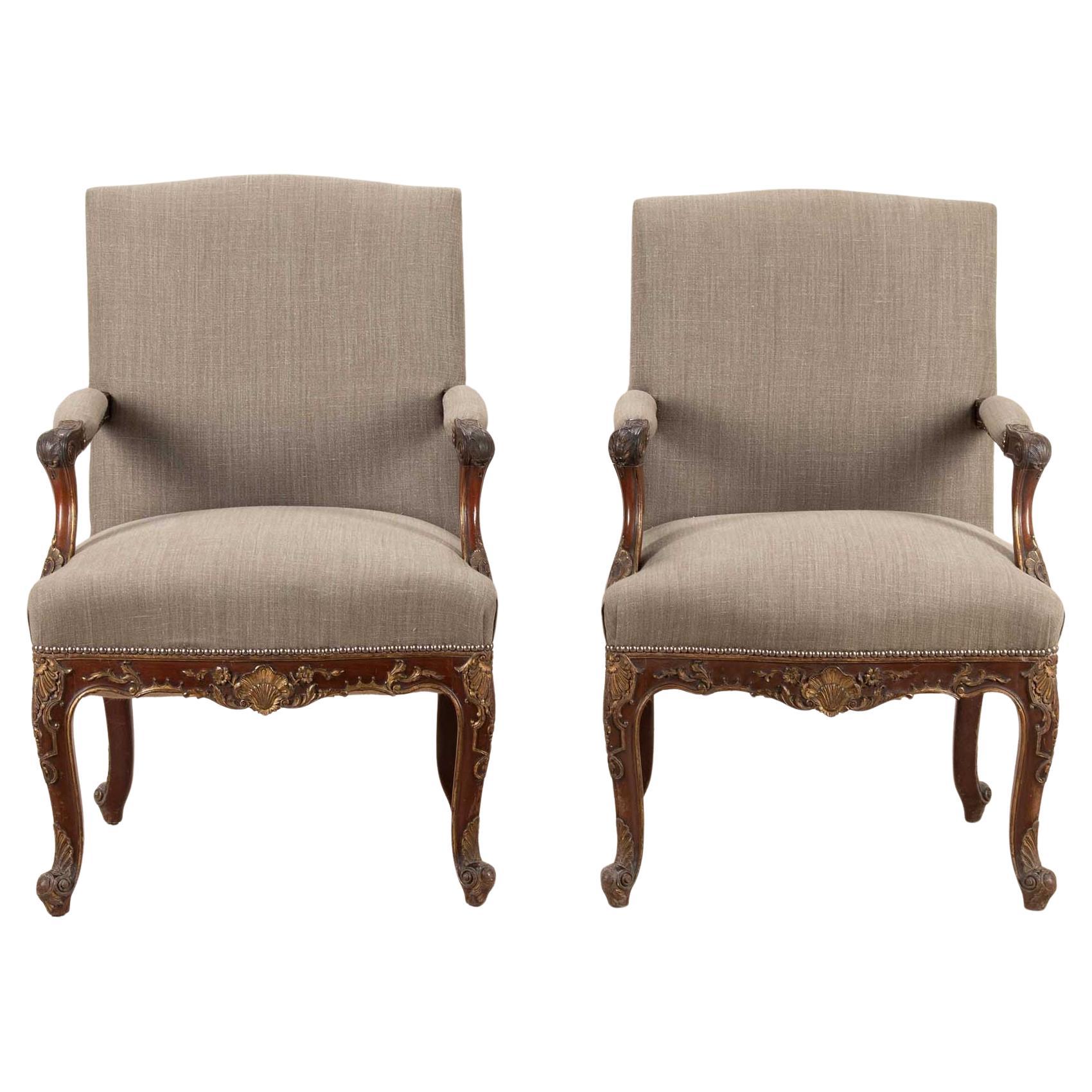 Ein Paar offene Sessel aus englischem Mahagoni des 19. im Angebot