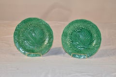 Pair of 19th Century English Majolica Plates