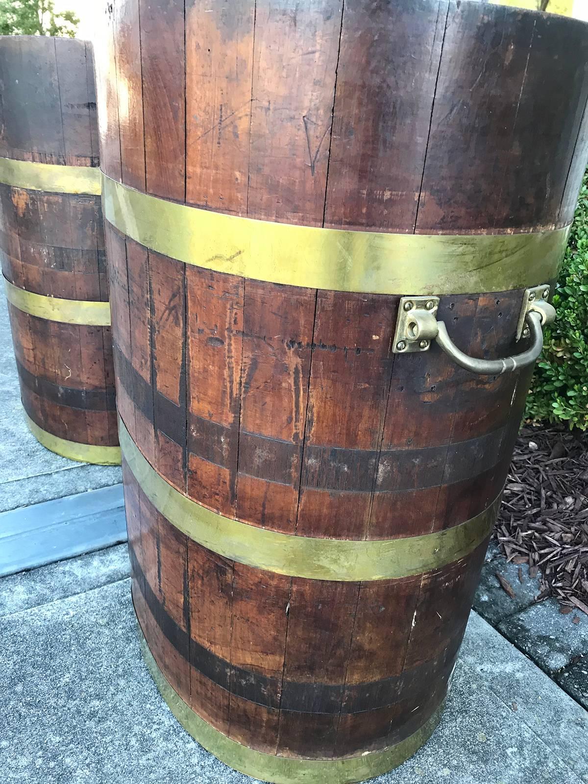 Pair of 19th Century English Oak Barrels as Tables 3