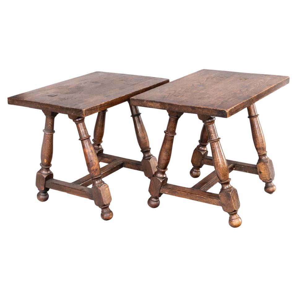 19th Century French Oak Tripod Triangular Side Table For Sale at ...