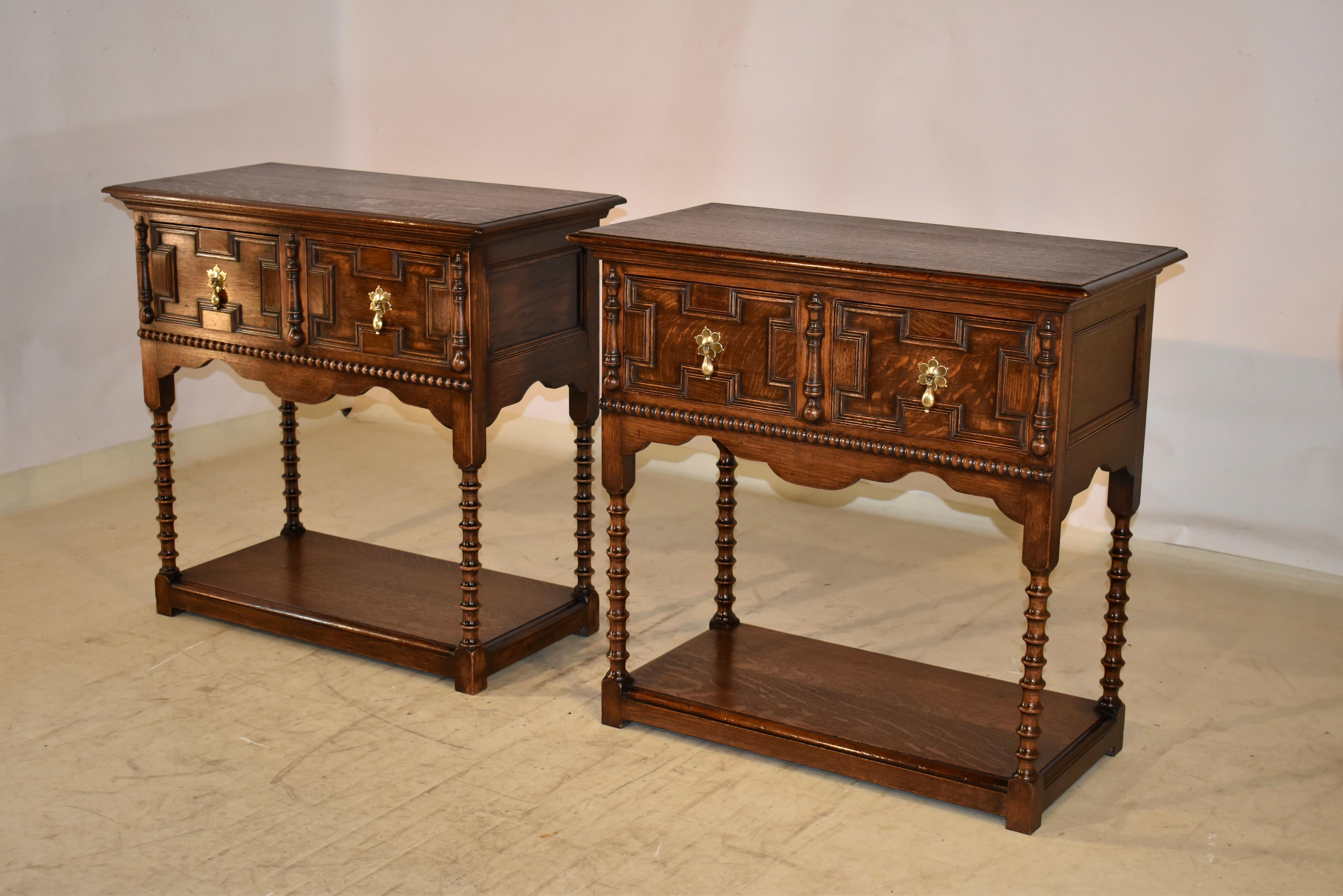 Pair of 19th Century English Oak Sideboards In Good Condition In High Point, NC