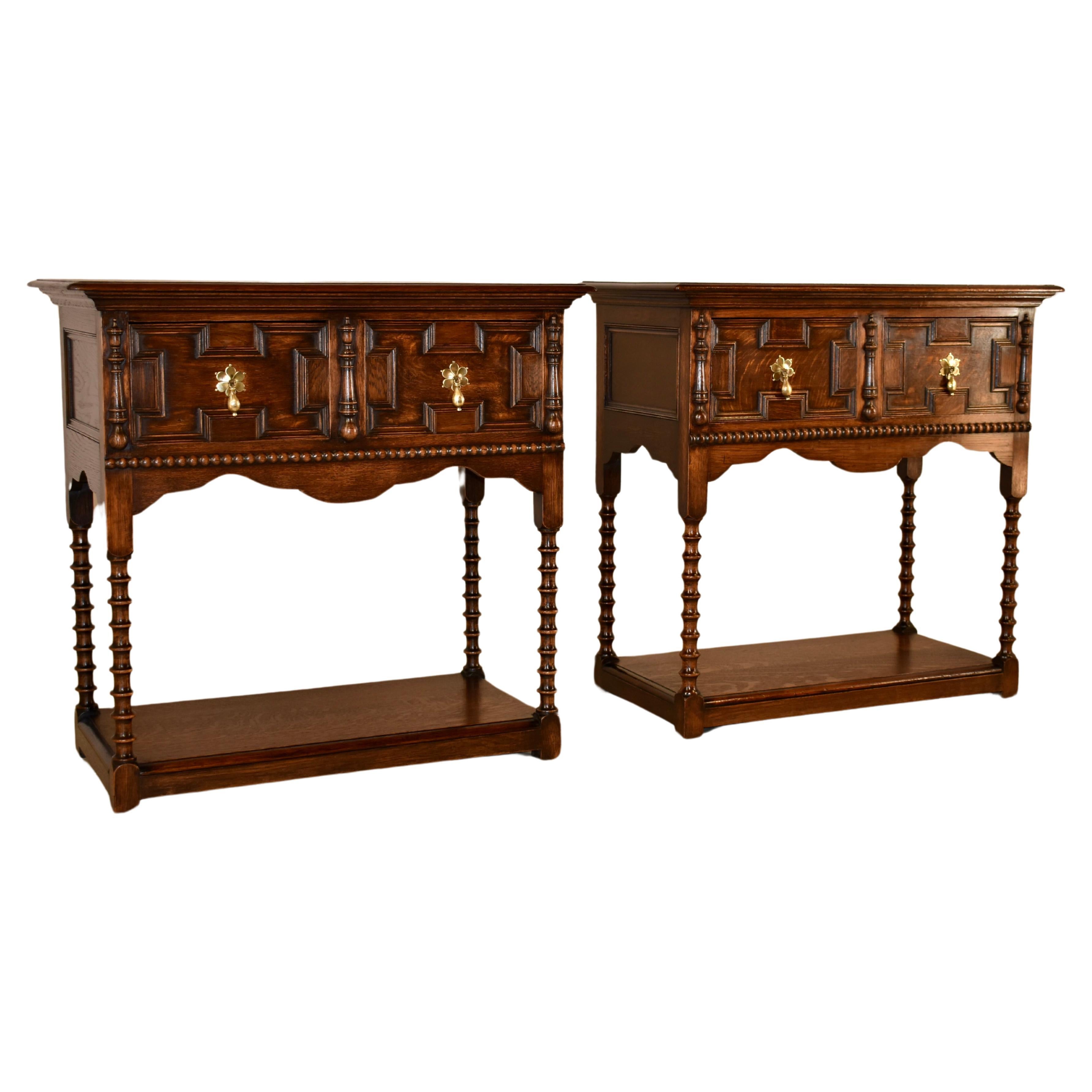 Pair of 19th Century English Oak Sideboards
