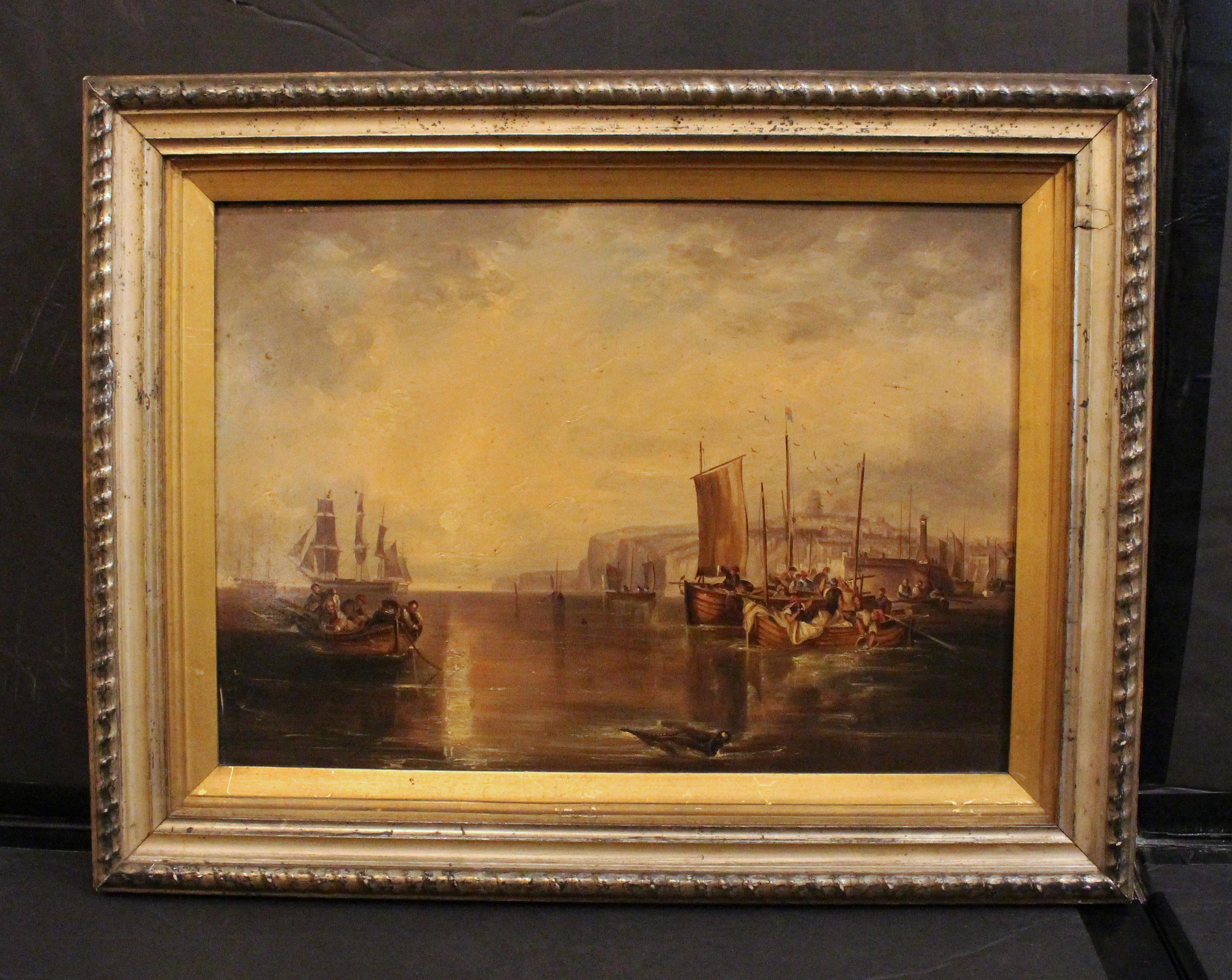 Romantic Pair of 19th Century English Oil on Panel Paintings For Sale