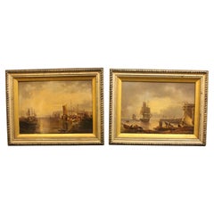 Pair of 19th Century English Oil on Panel Paintings