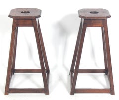 Pair of 19th Century English Pub Stools