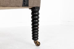 Pair of 19th Century English Regency Ebonized Bobbin Armchairs