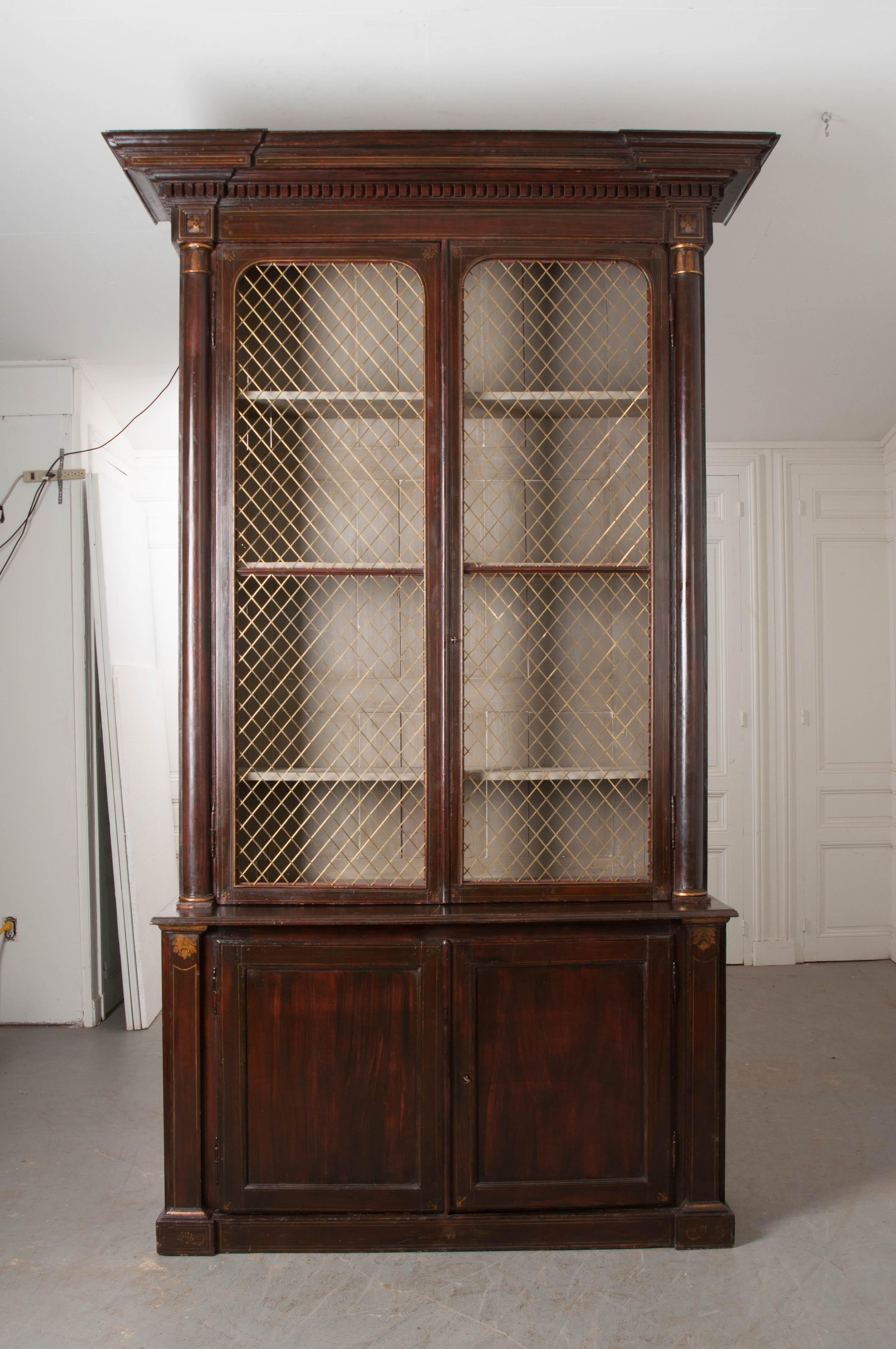 Pair of 19th Century English Regency Library Bookcases 3