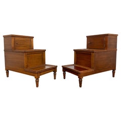 Pair of 19th Century English Regency Library Step End Tables