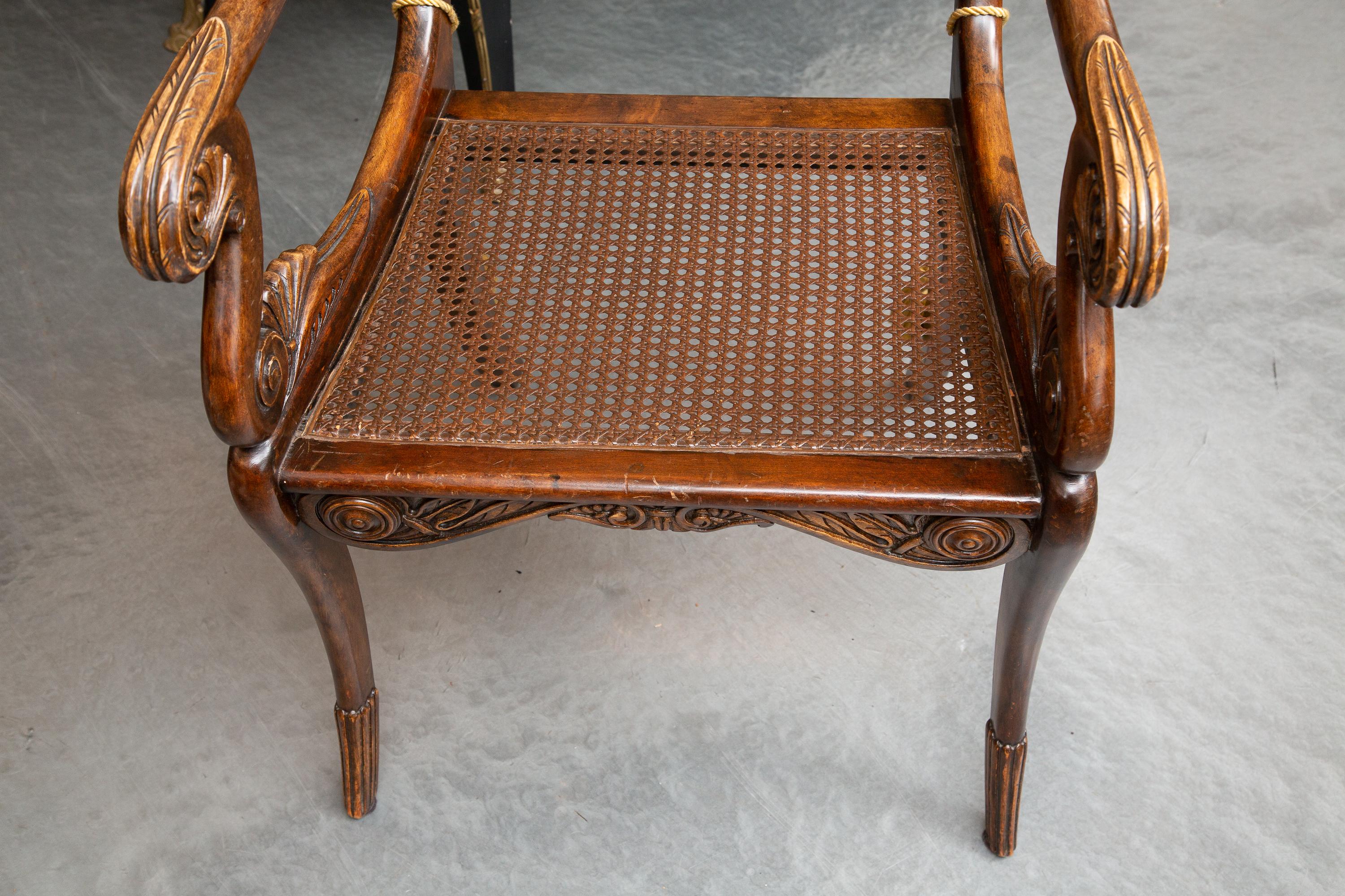 Pair of 19th Century English Regency Mahogany Arm Chairs 3
